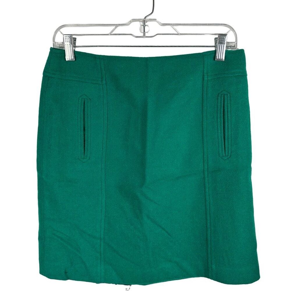 Talbots rich green mini wool skirt - 6p
